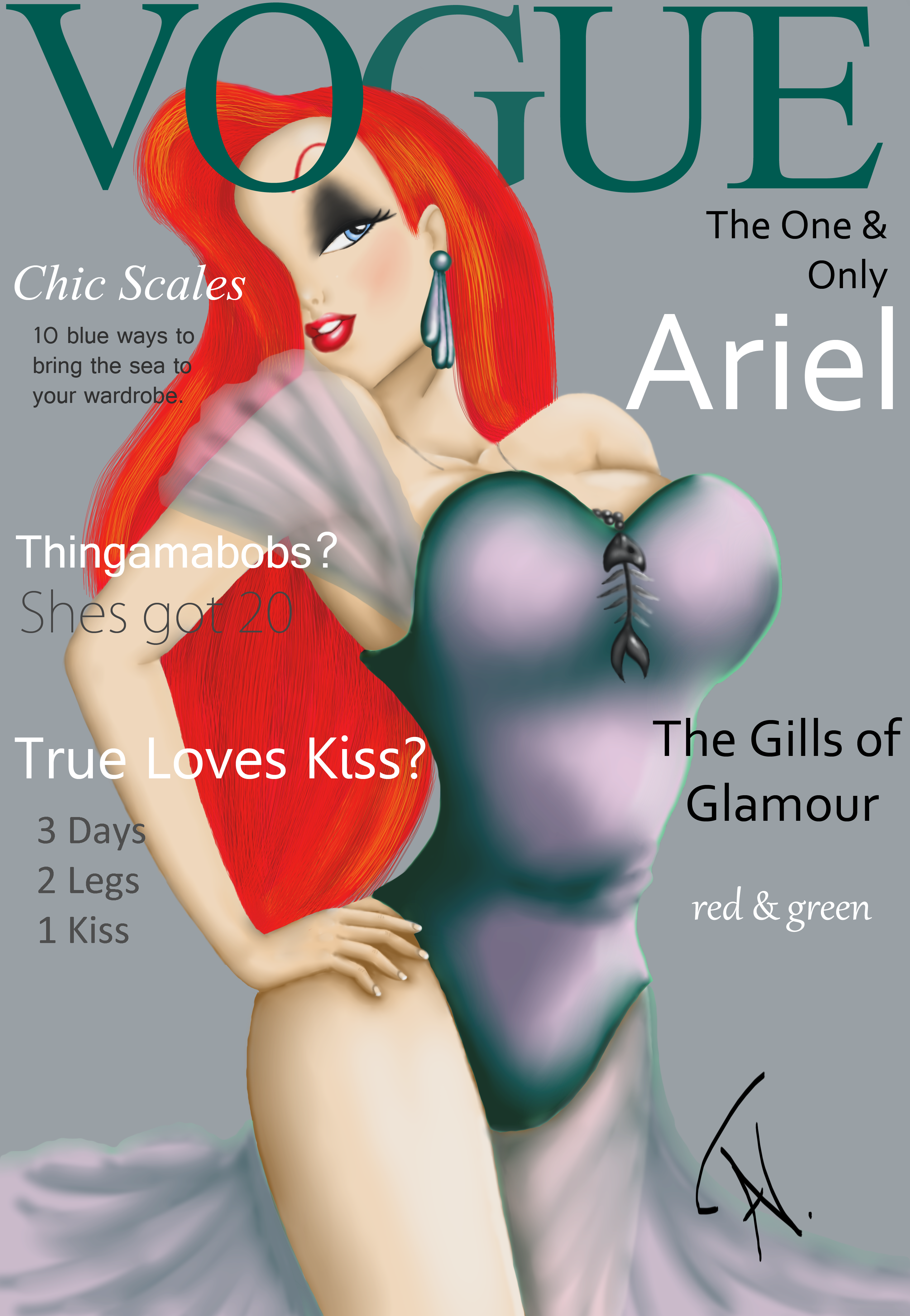 Vogue Jessica Rabbit version about Ariel