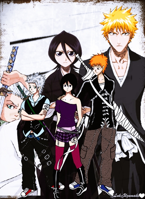 Ichigo, Rukia and Hitsugaya