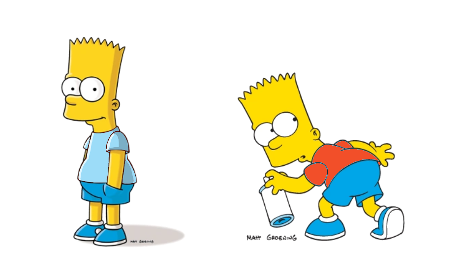Color Inverted Bart Simpson Bart Simpson Clothes Color