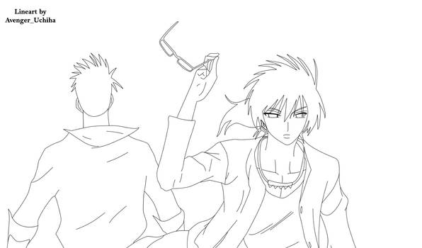 Lineart Kagetora vs Oboro