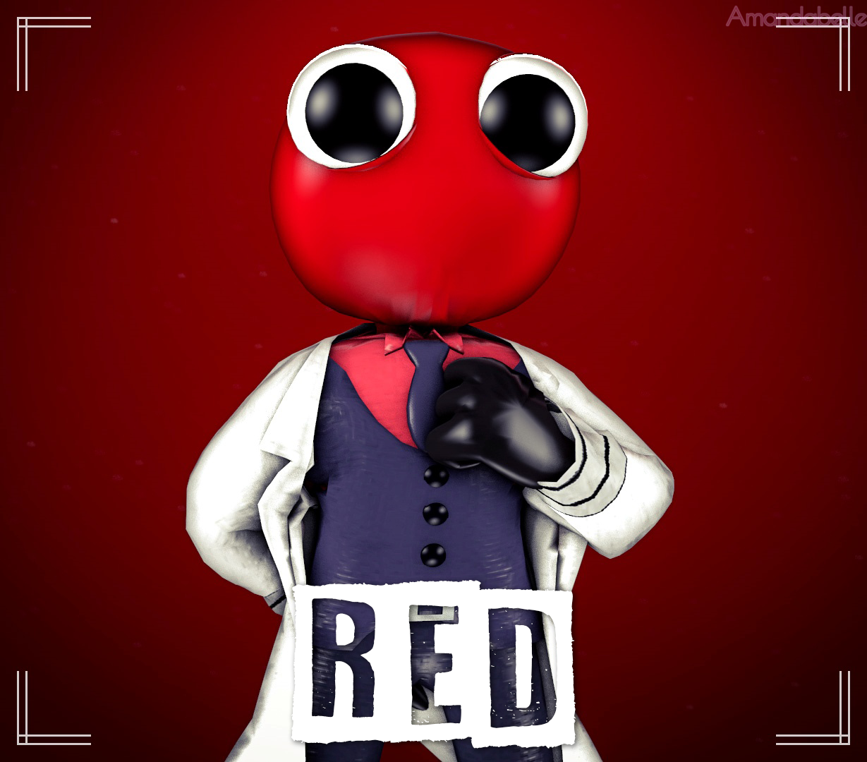 RED FROM ROBLOX RAINBOW FRIENDS, 3D FAN ART, 3D models download