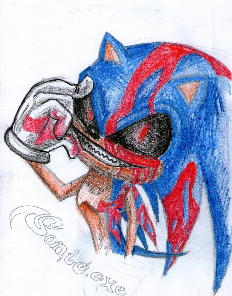 Sonic.exe paper version by Kadaj199 on DeviantArt