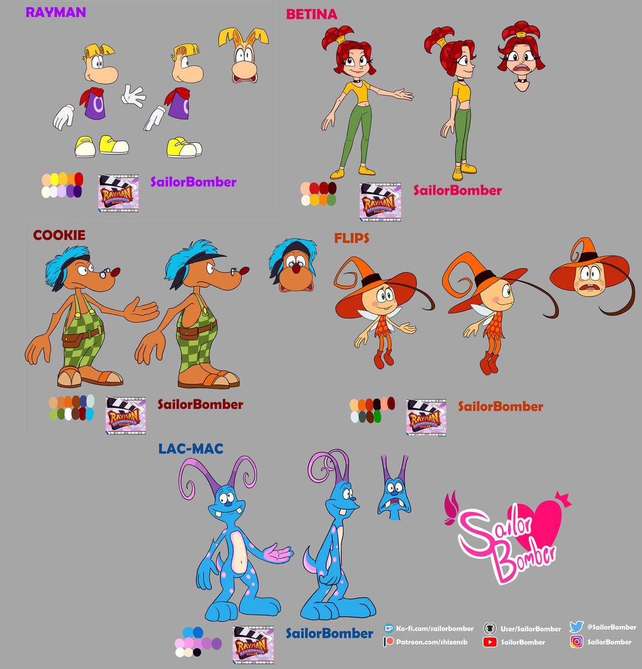 Rayman Re-Animated ModelSheet by SailorBomber on DeviantArt