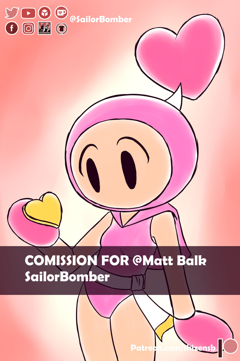 Pink Bomberman R Comission - PinkBomber by SailorBomber on DeviantArt