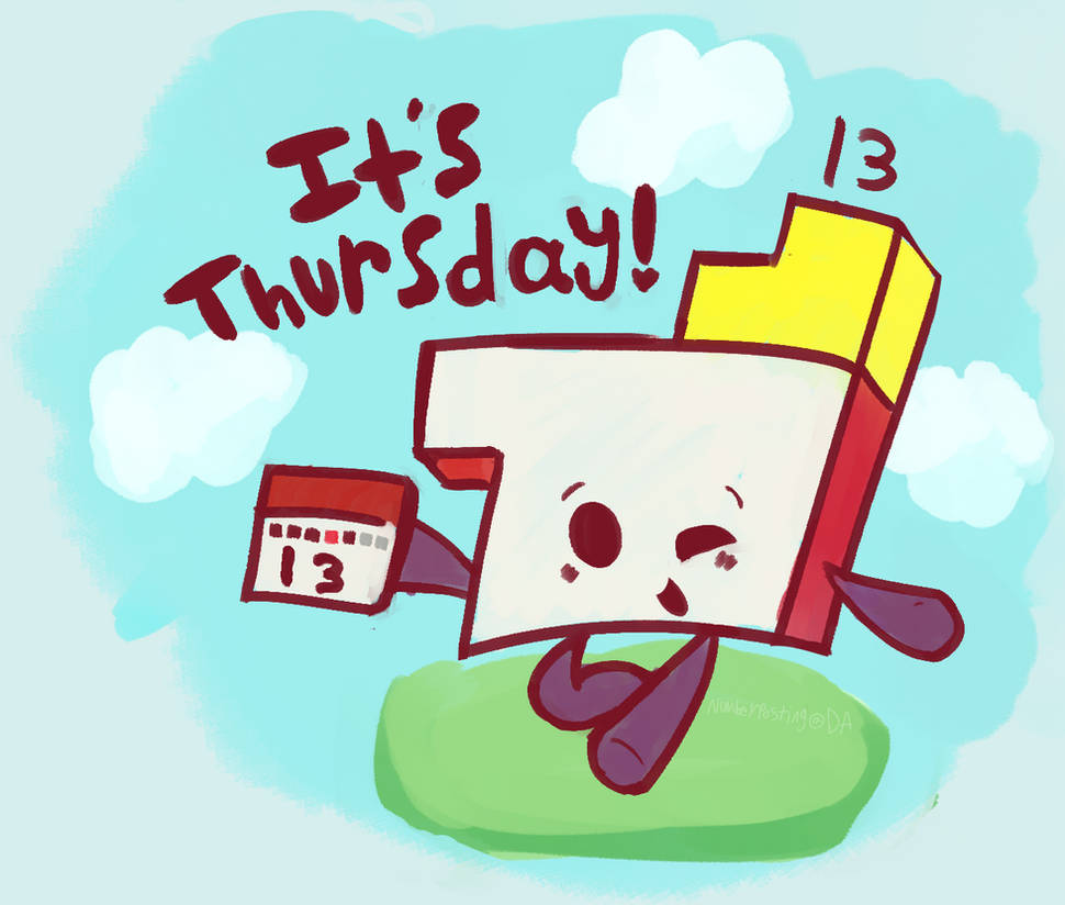 ''I always say it's Thursday!'' by numberposting on DeviantArt
