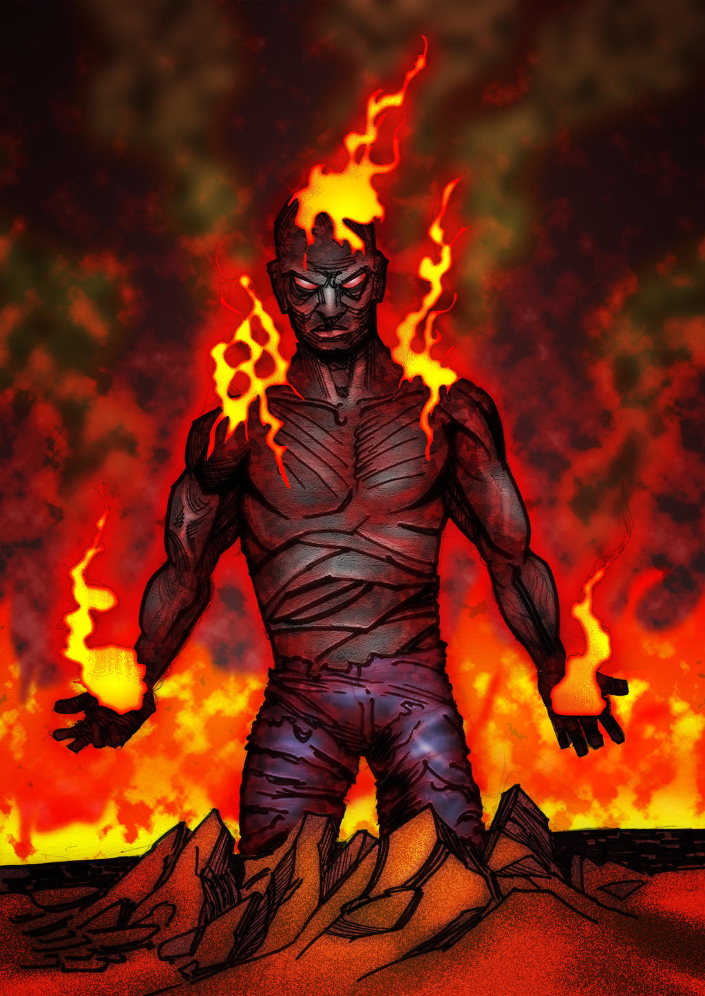 Basic Fire Demon Your basic Fire Demon by Imaginautilus on DeviantArt
