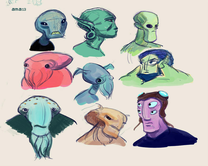 Deviantart Alien Types some aliens... by thiswhisper on DeviantArt