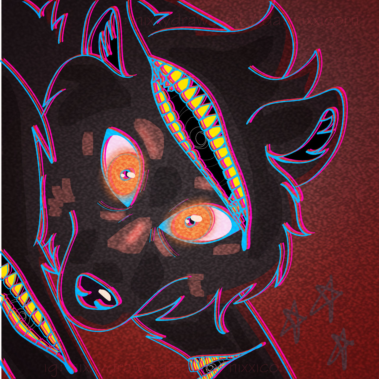 (weirdcore) WOLF by nixxicorn on DeviantArt