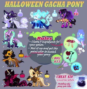  Halloween gacha pony adopt! OPEN 