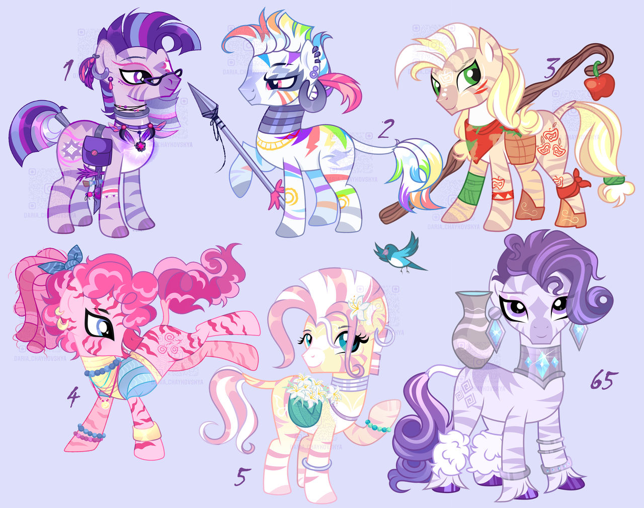 Mlp Rara Fusions Zecora + Main Six mlp fusion adopt! OPEN by MariaKarpova123 on DeviantArt