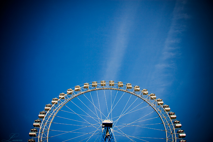 the very blue sky