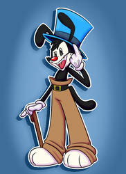 Yakko but with a top hat