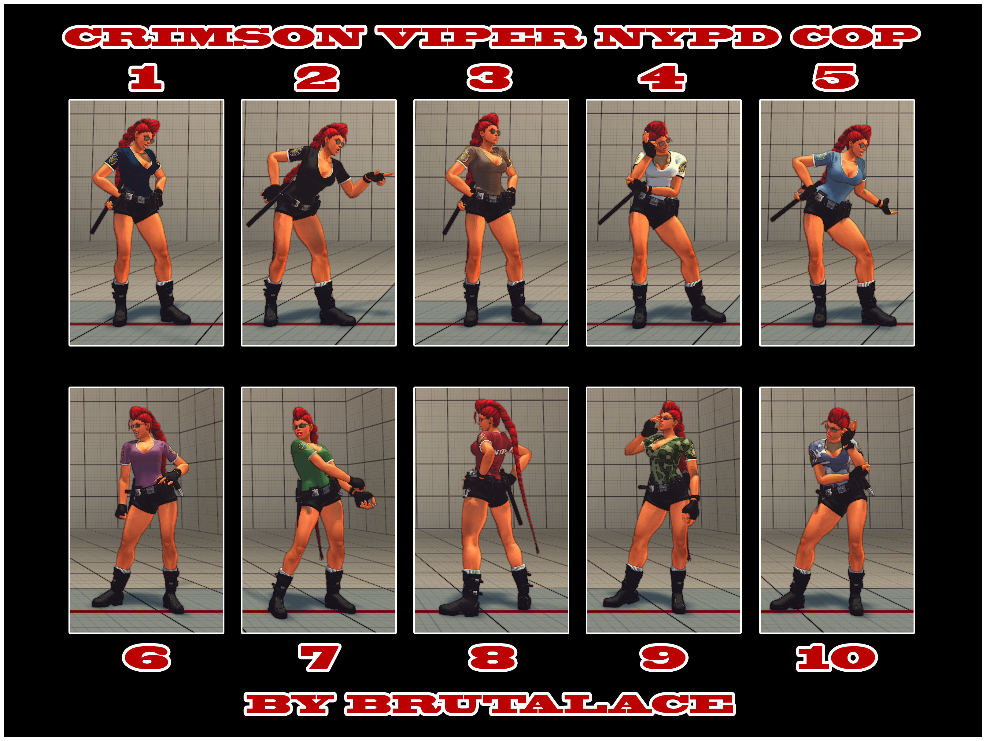 Crimson Viper NYPD Cop 10 Colors Pack