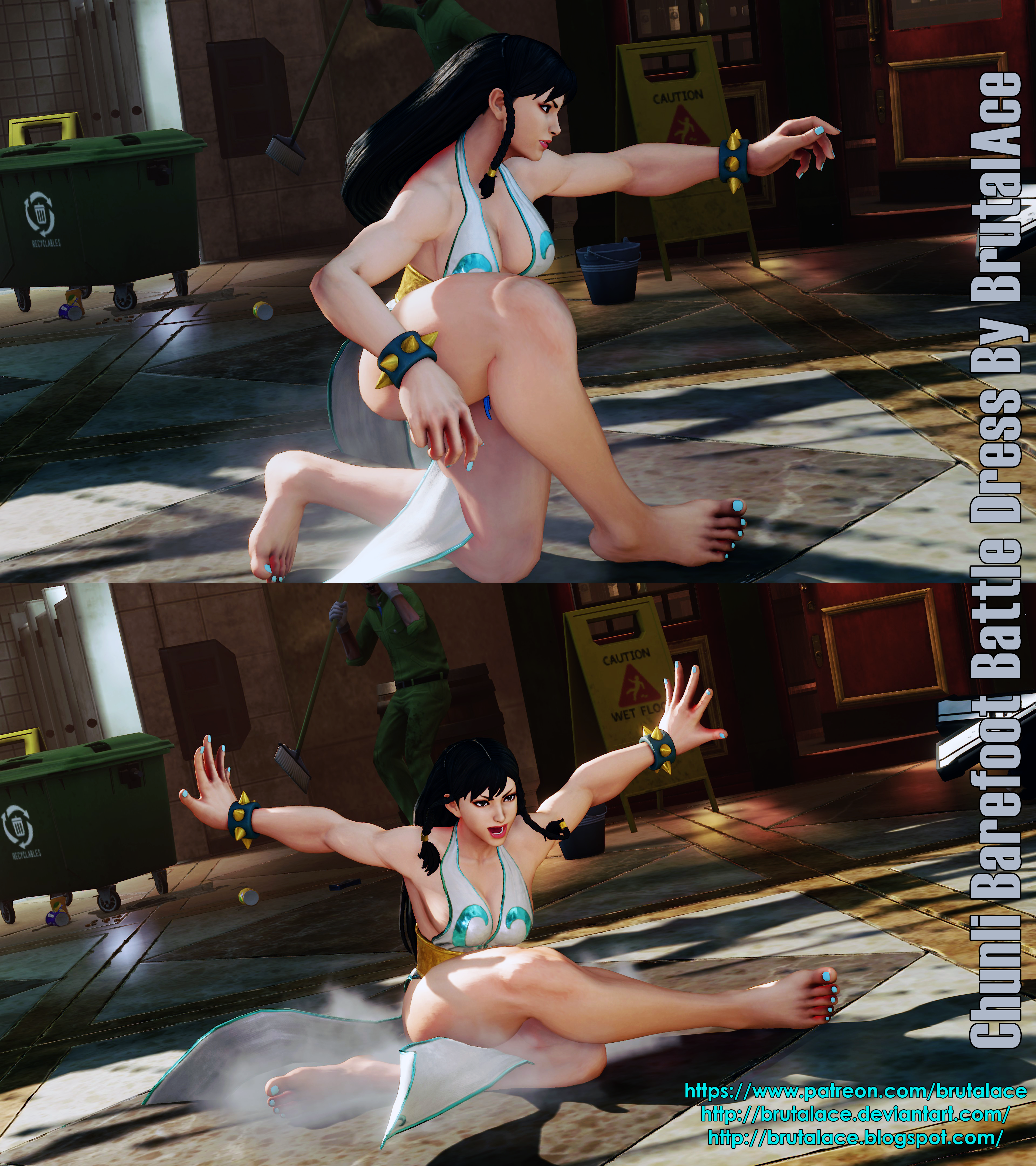Chunli Barefoot Battle Dress by BrutalAce