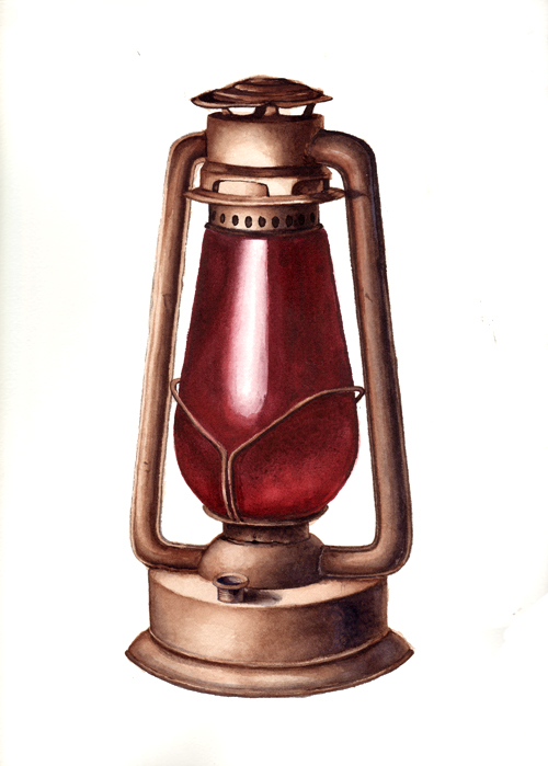 watercolor- Lantern