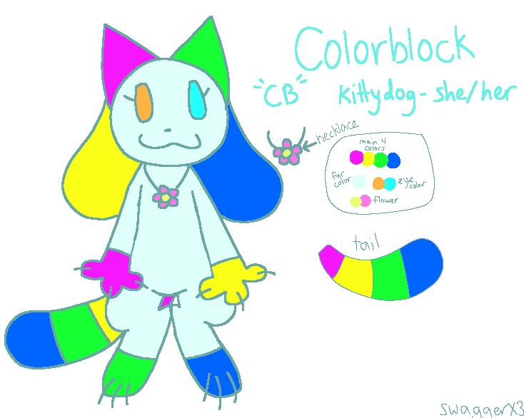 Cyan Colorblock Deviantart colorblock ref sheet 2024 by swaggerX3 on DeviantArt