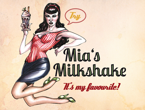 Pinup Lady: Mia's milkshake