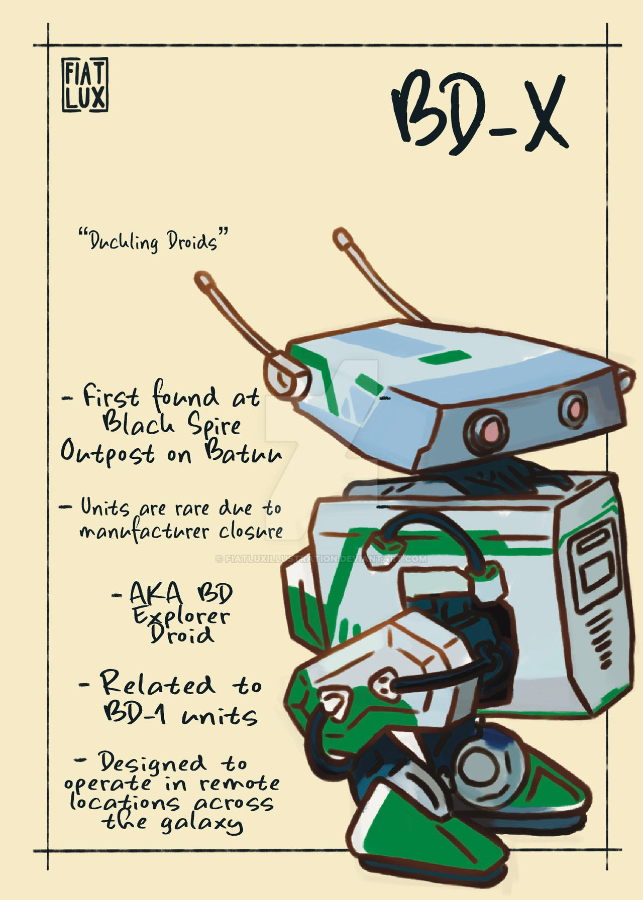 Scientific Illustration Droids - BDX by fiatluxillustration on DeviantArt