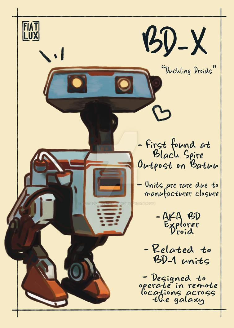 Scientific Illustration Droids - BDX by fiatluxillustration on DeviantArt