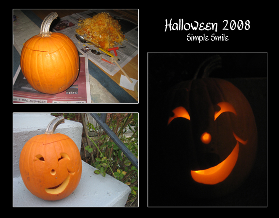 2008 Halloween Pumpkin - Simple Smile