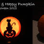 Halloween 2012: Cat and Happy Pumpkin