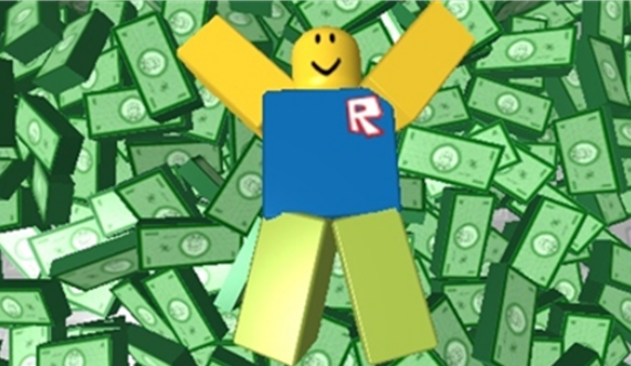 A cool Roblox noob laying in a pile of Robux! by hotdoogle on DeviantArt