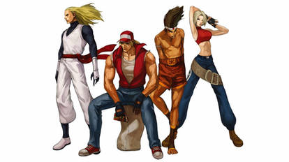 Terry Bogard, Andy Bogard, Joe Higashi E Blue Mary