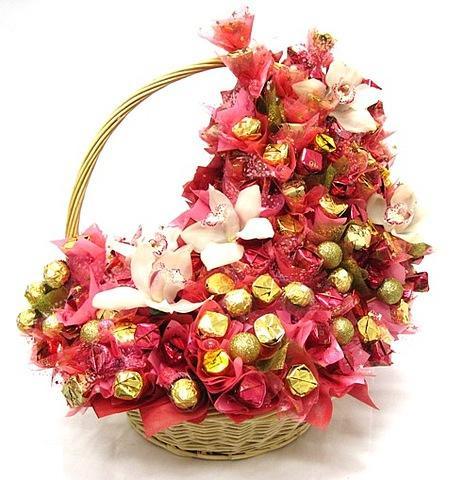 candy bouquet basket