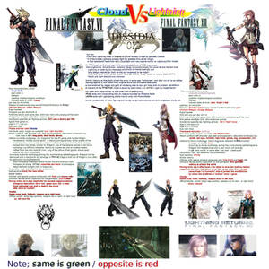 cloud vs lightning ff7 vs ffXIII