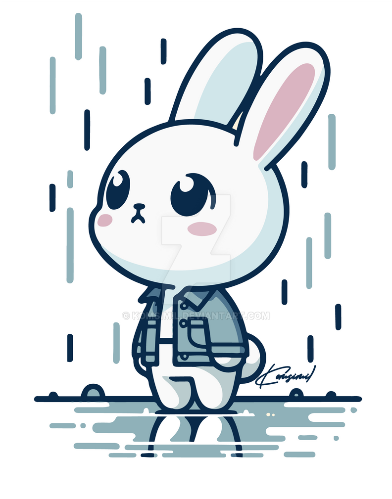 Deviantart Sad Rabbids Sad Rabbit in the Rain by Komsimil on DeviantArt