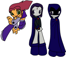 Starfire and Raven