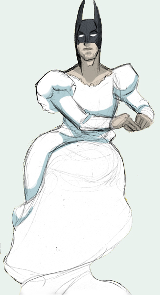 Batman in a wedding dress by Saetje on DeviantArt Batman in a wedding dress by Saetje on DeviantArt