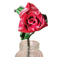 Red Leather Rose
