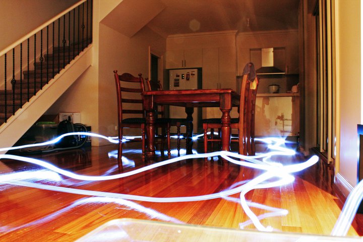 lightpainting in the kitchen