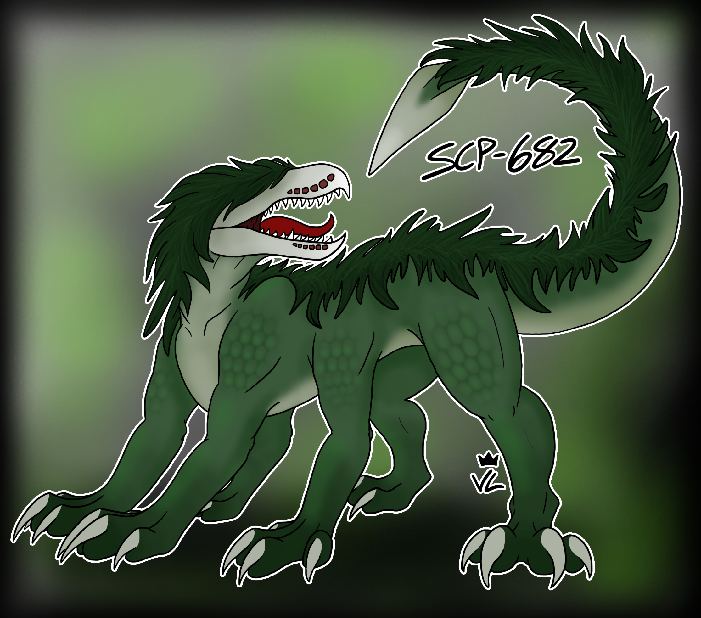 SCP-682 Redraw 2021 by Void-Lizard on DeviantArt