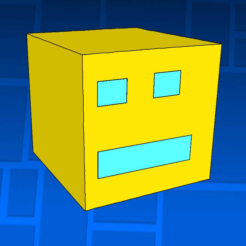 Geometry dash 3d cube (fanart) by JorgeXLZ on DeviantArt
