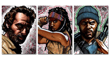 The Walking Dead - Rick, Michonne and Tyreese