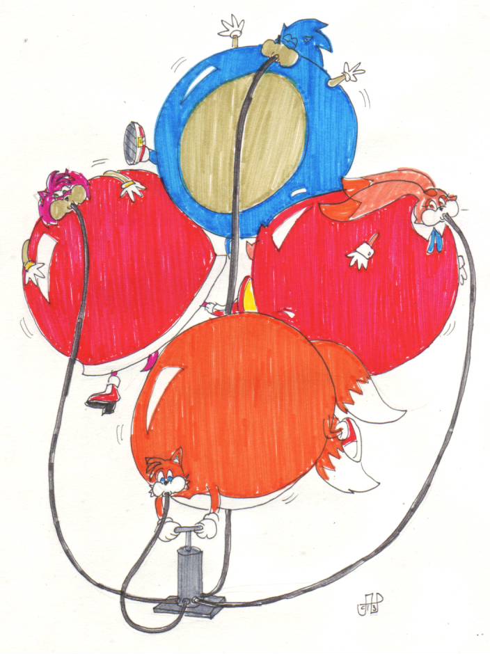 Inflated Sonic and Friends by EmperorNortonII on DeviantArt