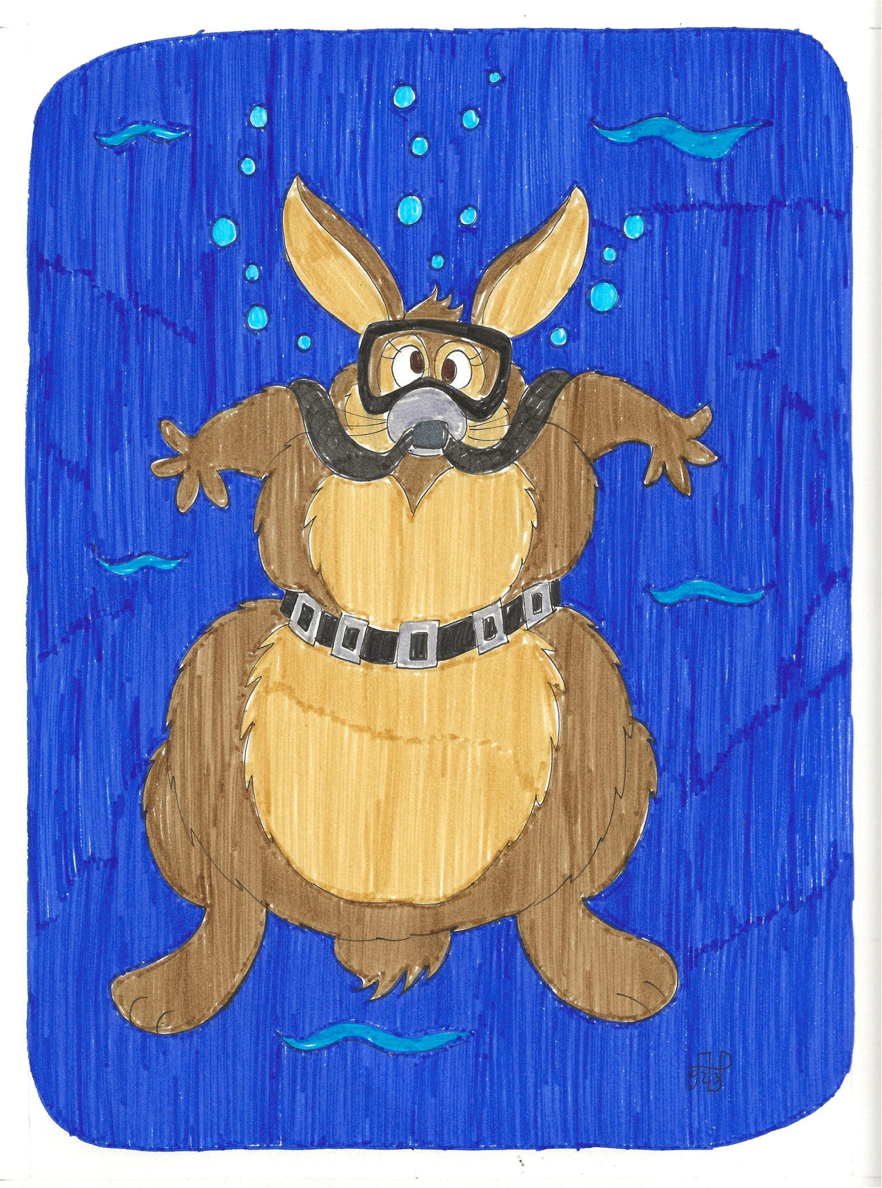 Scuba Inflated Bunny by EmperorNortonII on DeviantArt