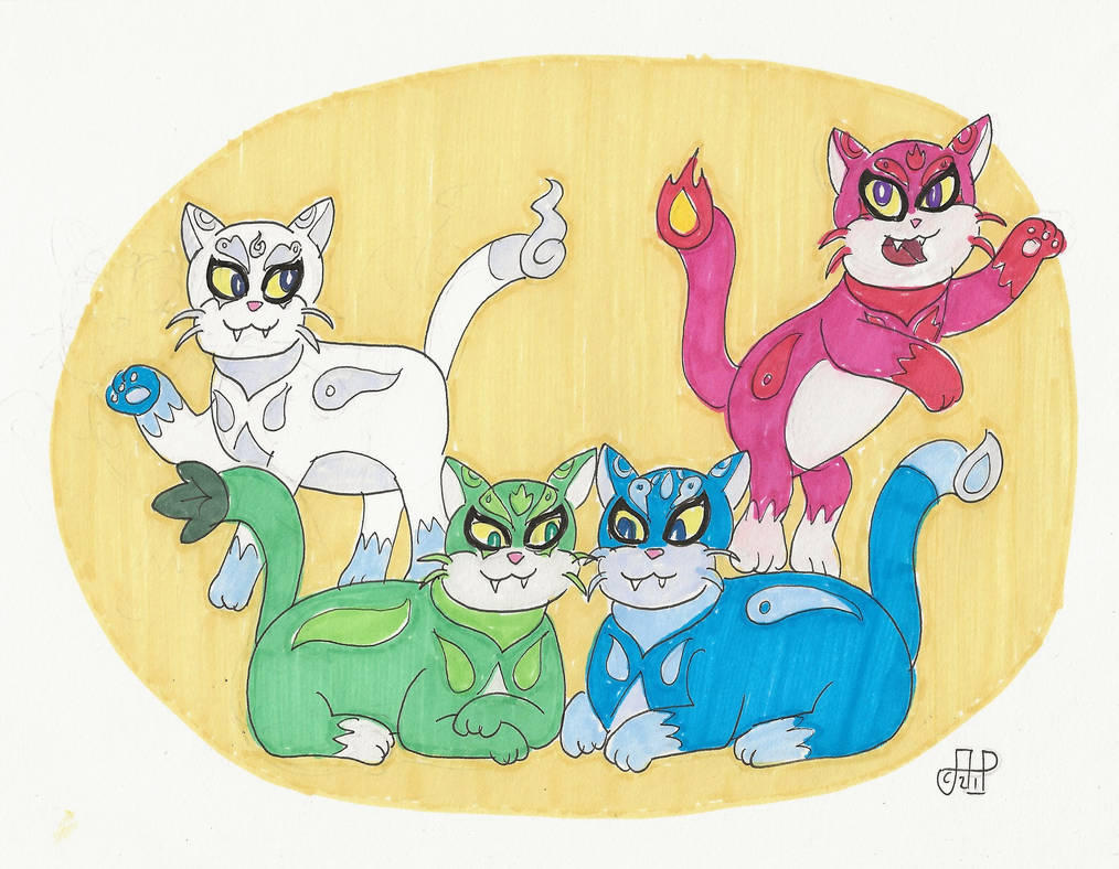 Elemental Cats by EmperorNortonII on DeviantArt