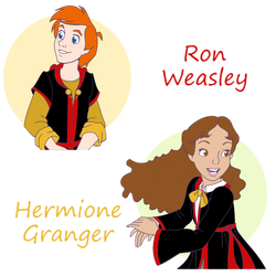 Disney Style Ron and Hermione