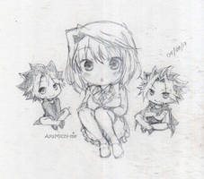 Chibi (Yugi,Anzu and Atem)