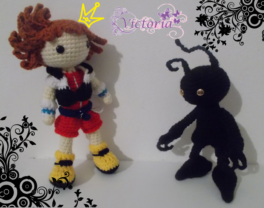 Sora e The Shadow Kingdom Hearts Amigurumi