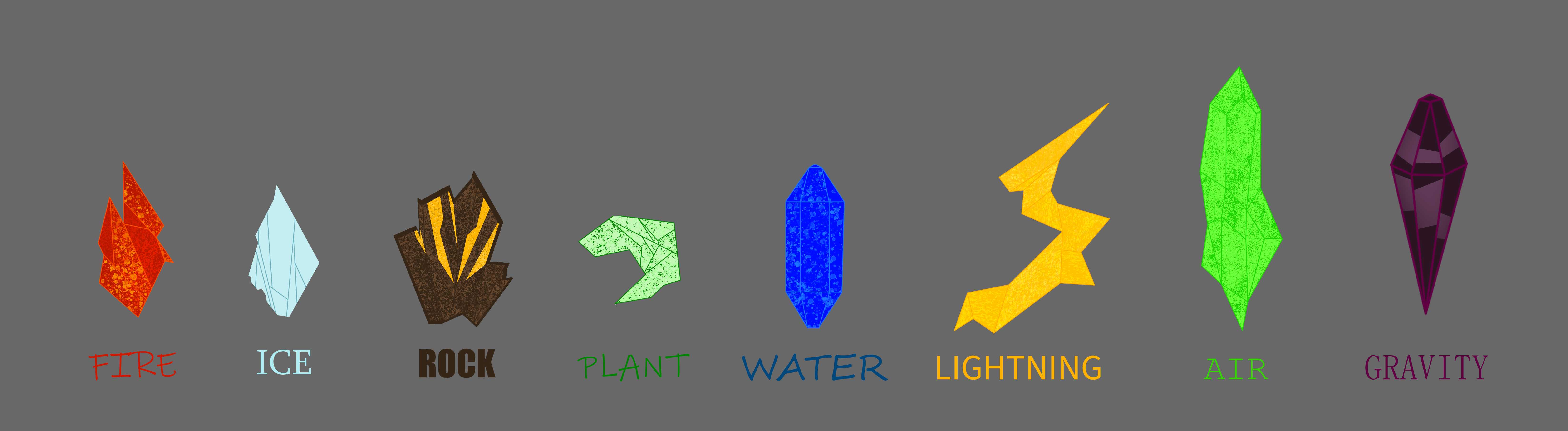 All G.O.D Yang Crystals