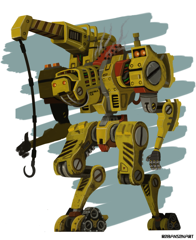 Construction Bot by RobAnsonArt on DeviantArt