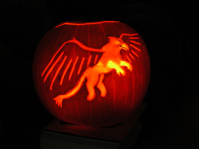 Gryphon jack-o-lantern