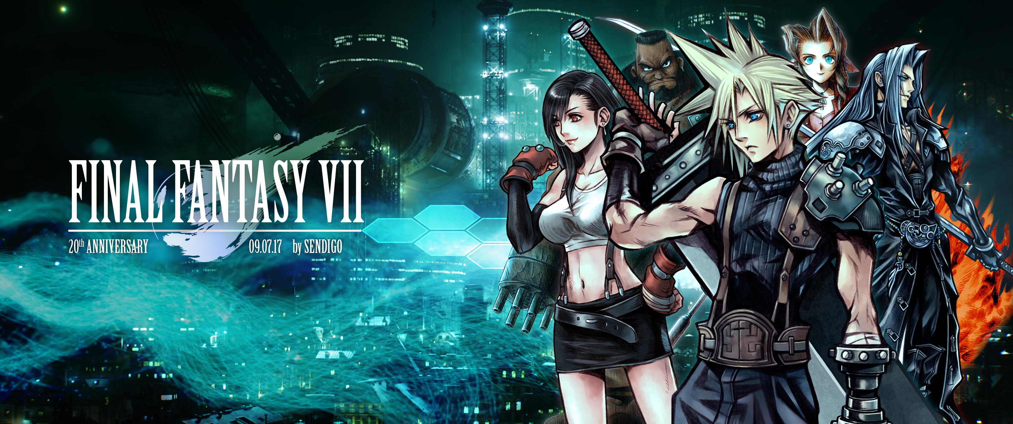 Final Fantasy Vii th Anniversary Wallpaper By Sendigo On Deviantart