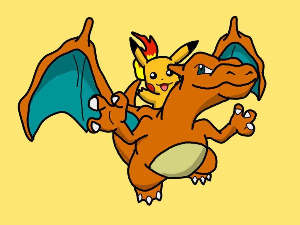 Charizard and Pikachu by weareallgeekshere on DeviantArt