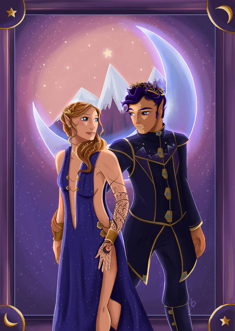 Feyre and Rhys by Nicacolalite on DeviantArt
