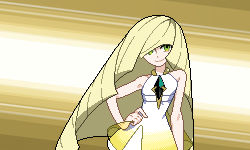 You are challenged by Aether President Lusamine!